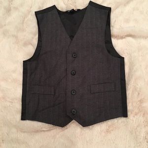Boys grey pinstriped vest